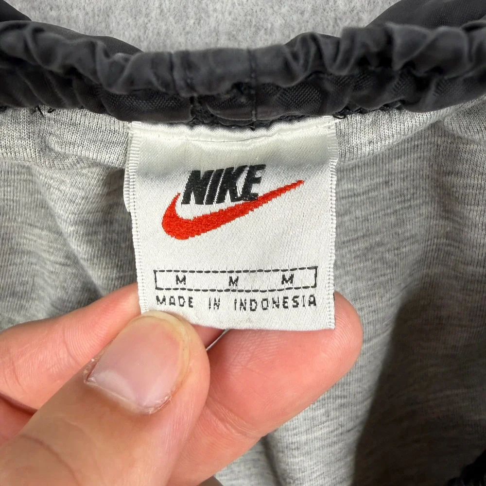 Vintage Nike Track Pants Mens Medium Black‎ Lined Windbreaker Ankle Zip Joggers
